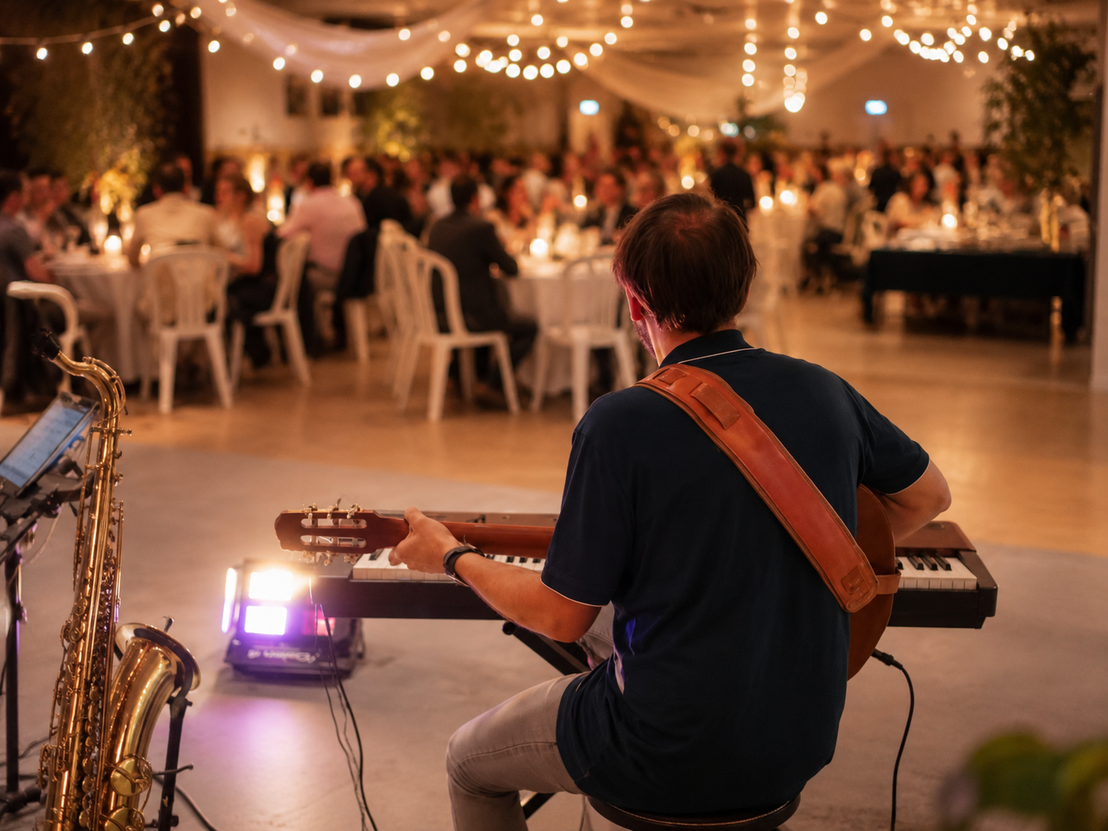 Ambiance rythmée avec lumière de soirée